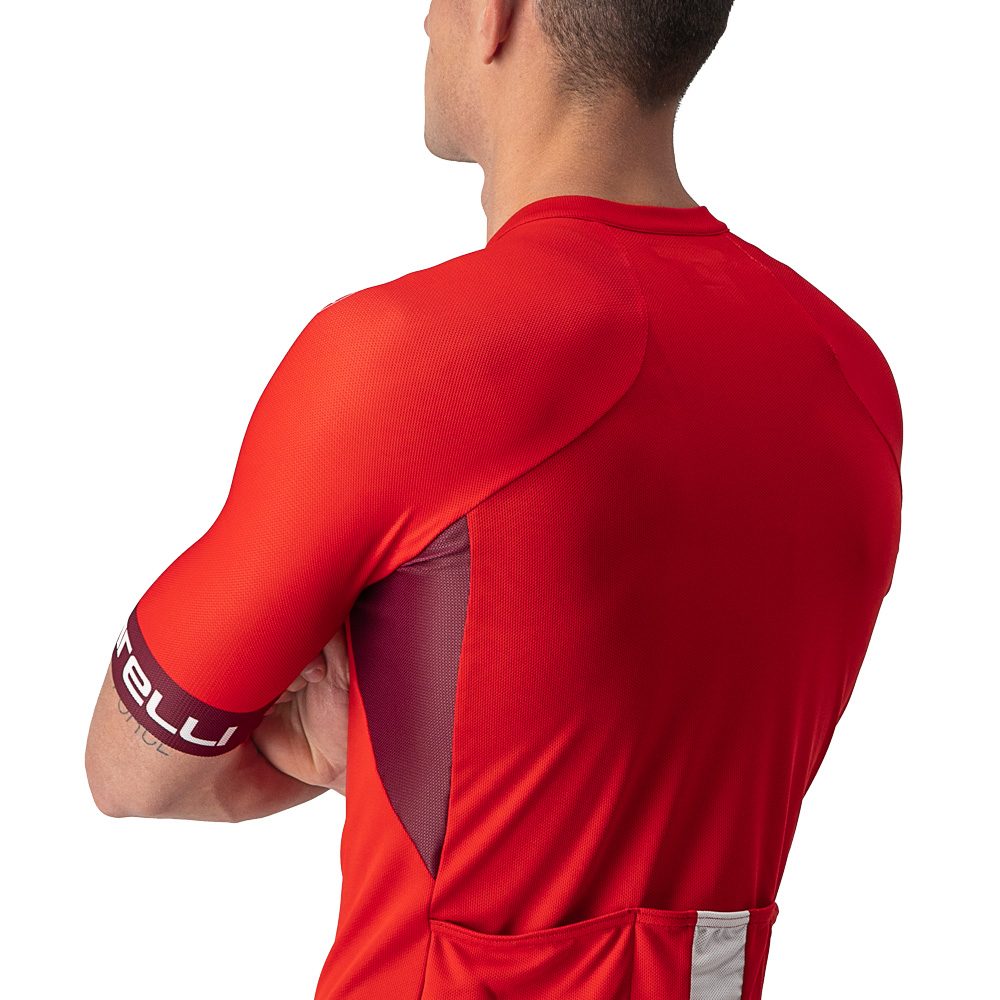 Castelli Entrata VI Radtrikot Herren red bordeaux ivory