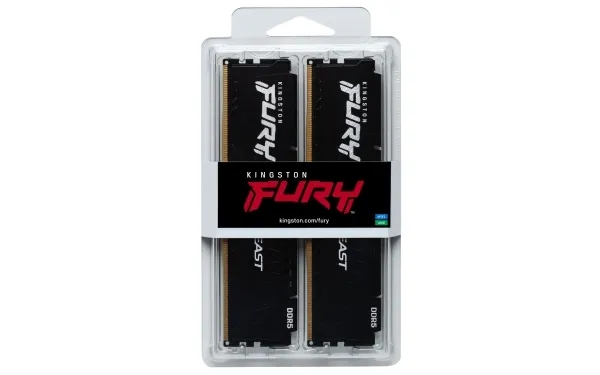 Kingston FURY Beast - DDR5 - sæt - 64 GB: 2 x 32 GB - DIMM 288-PIN - 6000 MHz / PC5-48000 - CL30 - 1.4 V - ikke bufferet - on-die ECC - sort