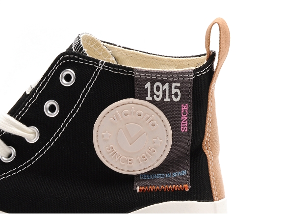 Victoria boots bottine femme 1061122 tribu doble lona  pieza noir