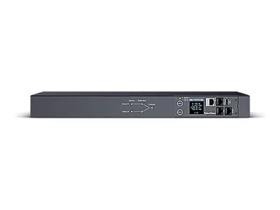 CyberPower Switched ATS PDU44004 - Strømfordelingsenhed (rackversion) - AC 200-240 V - 1-faset - serial, Ethernet - input: 2 x IEC 60320 C14 - output-stikforbindelser: 12 (12 x IEC 60320 C13) - 1U - 3.05 m ledning - sort