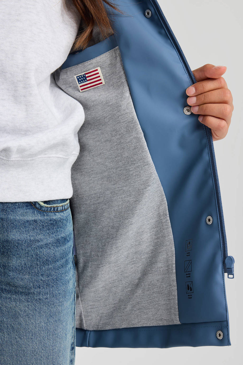 America Today regenjas blauw