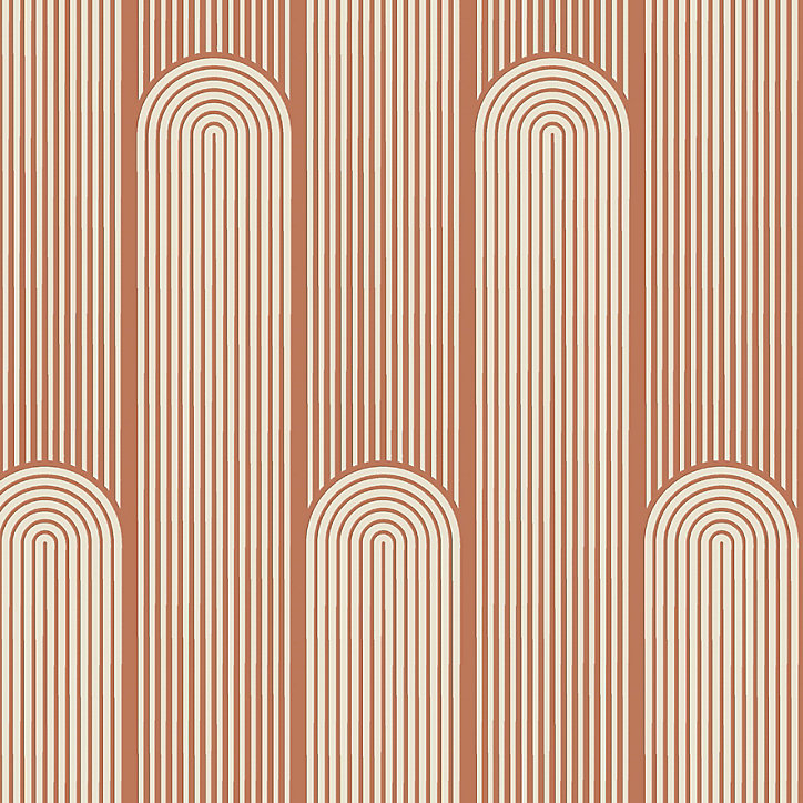 Papier peint Vinyle intissé GoodHome Pawnee terracotta l.53 x H.1005 cm