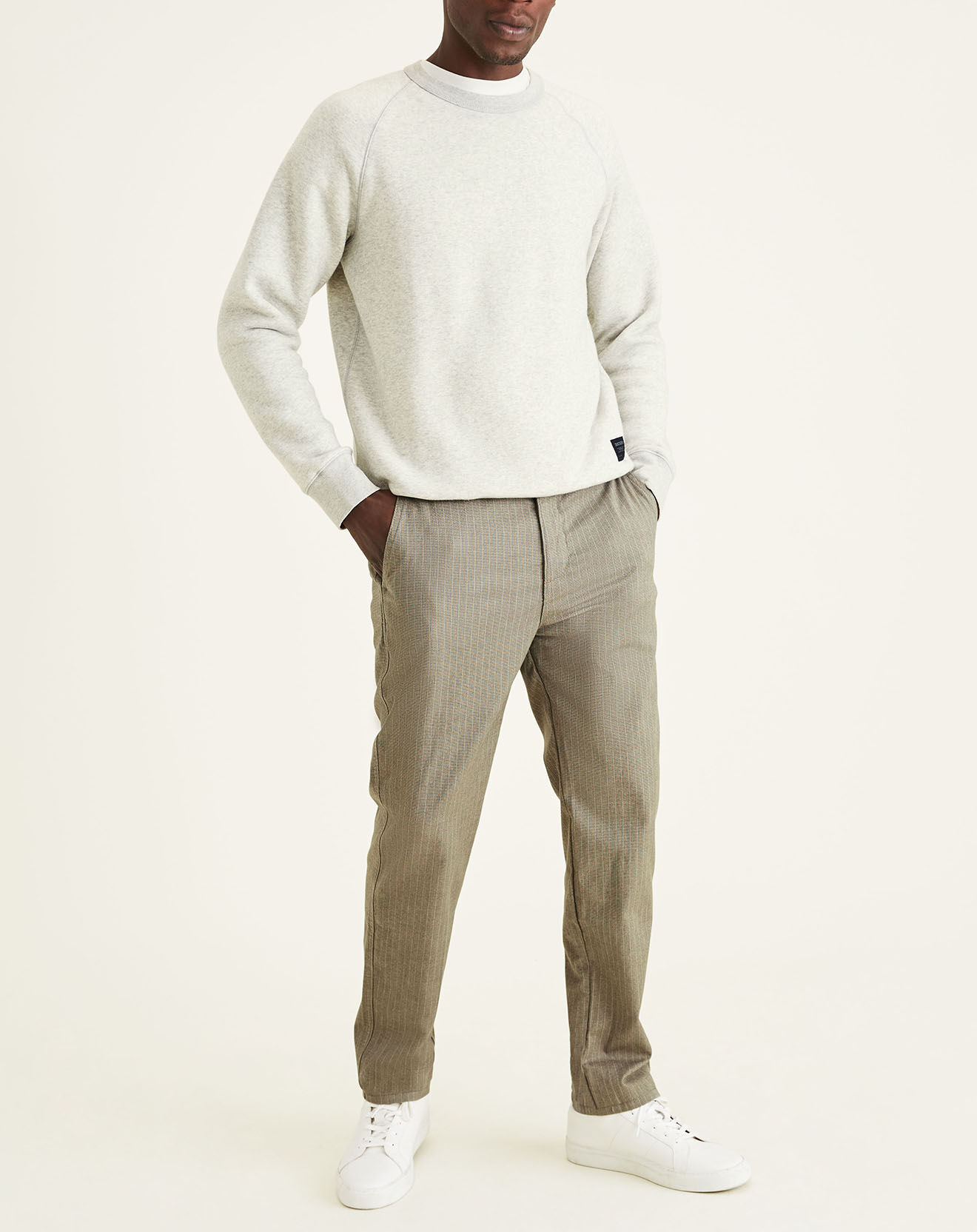 Dockers Pantalon chino en Coton Bio  Alpha Icon Tapered imprimé marron