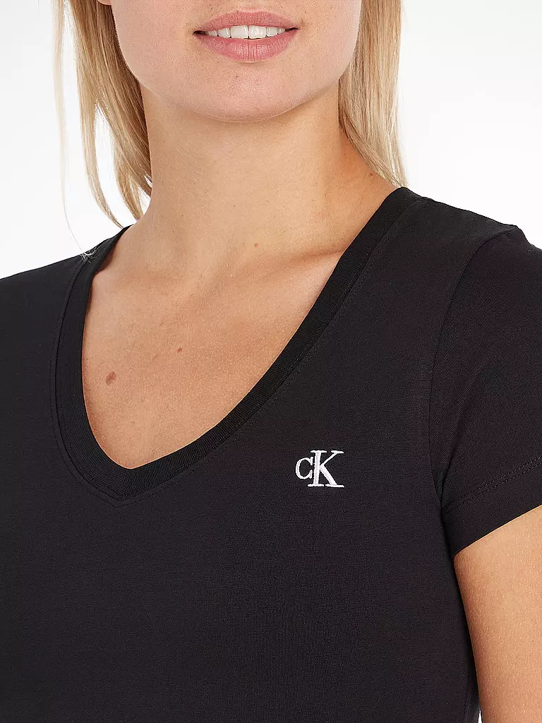 CALVIN KLEIN JEANS T-Shirt Slim Fit  schwarz