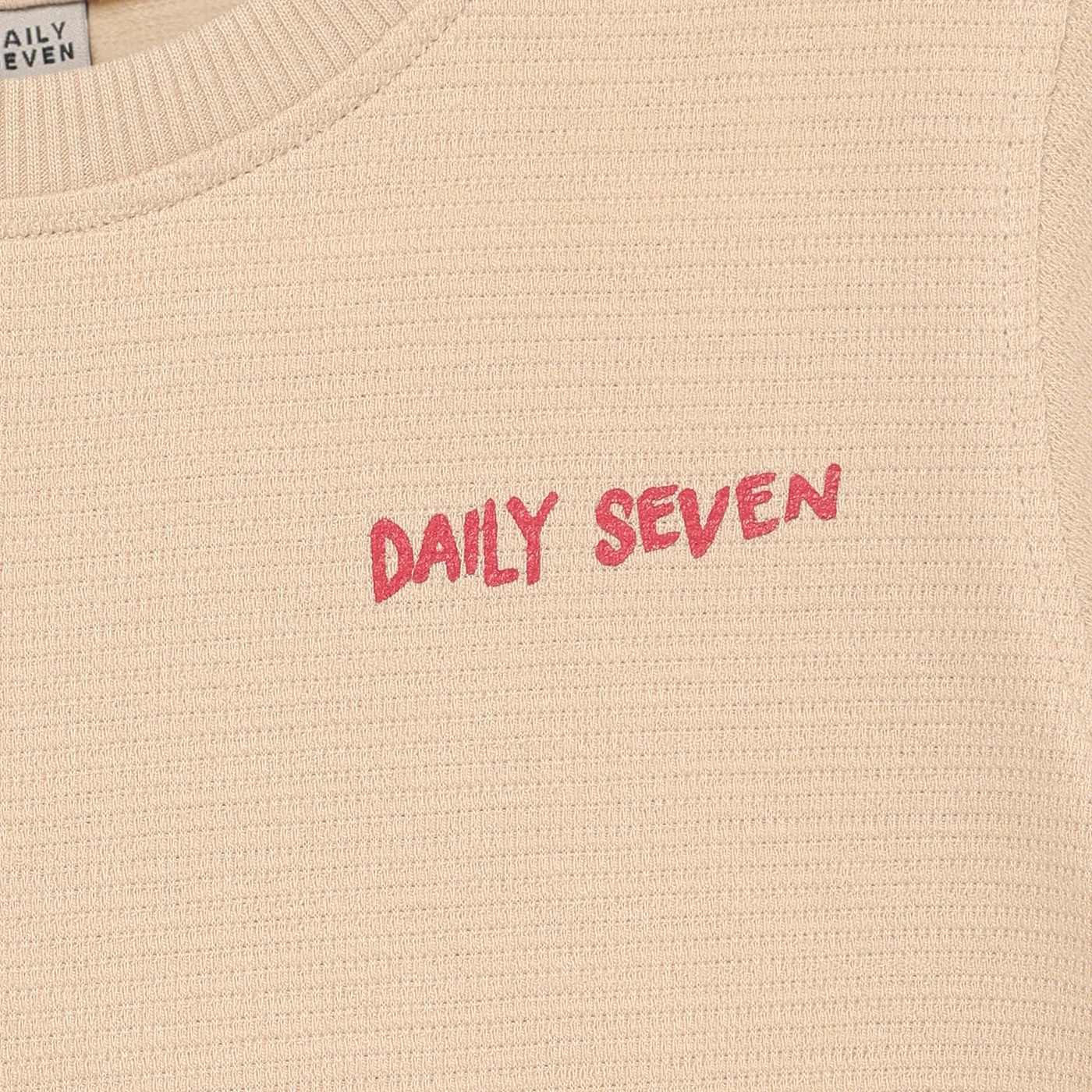 Daily7 Daily7 t-shirt backprint latte sand