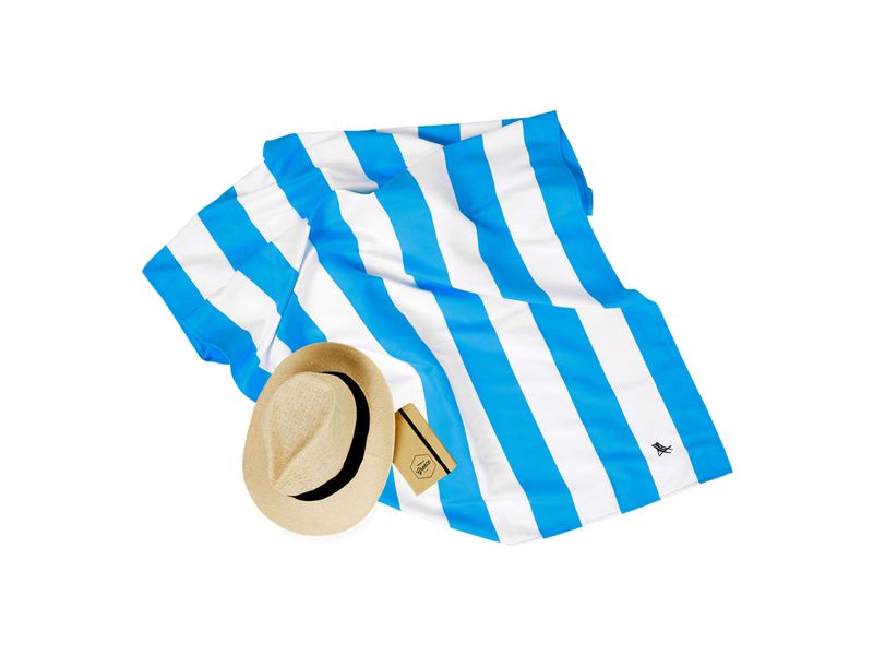 Dock & Bay Strandtuch Cabana L, Blau/Weiss Saugfähiges Badehandtuch