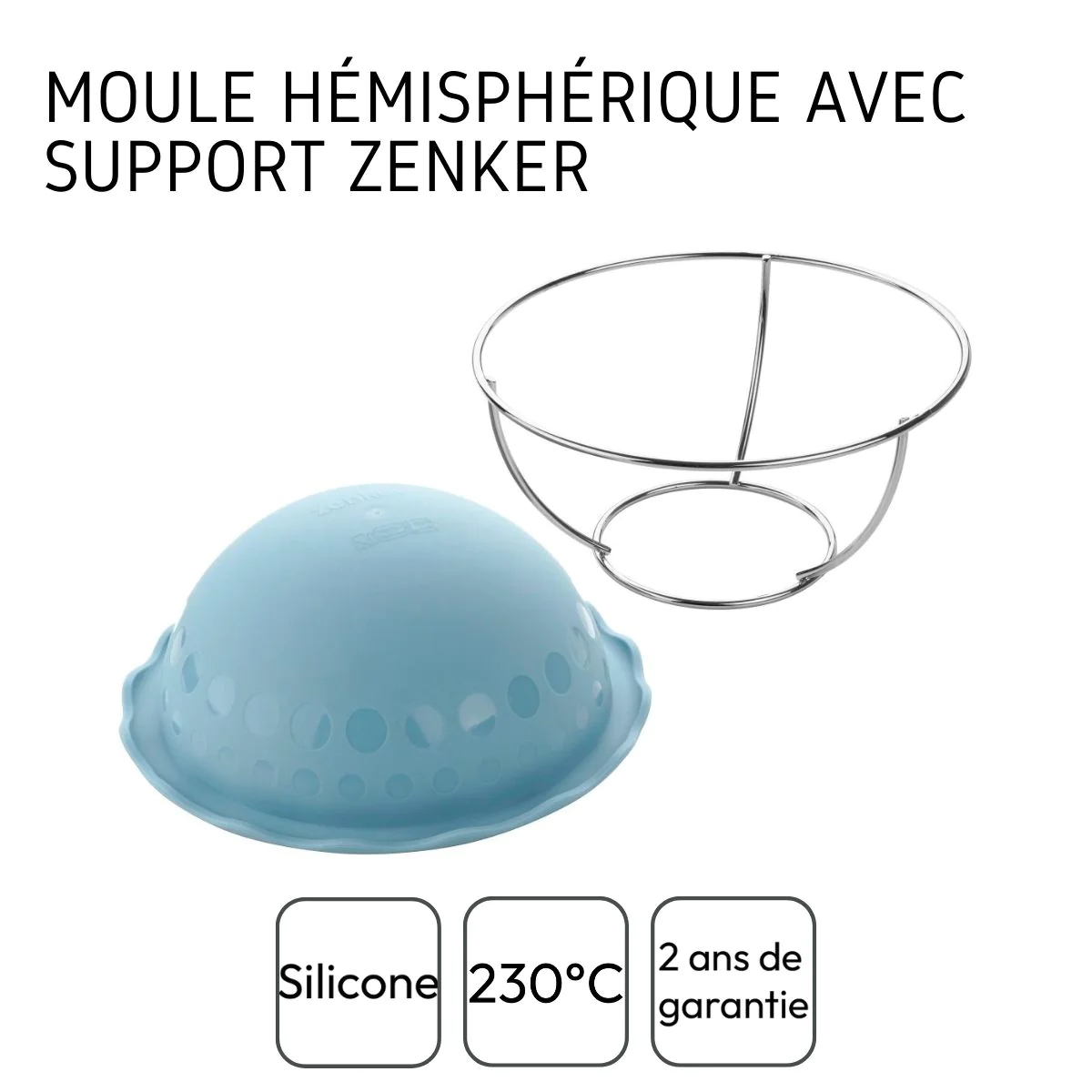 Moule demi sphère pour gâteau ballon de foot Spécial Football Zenker