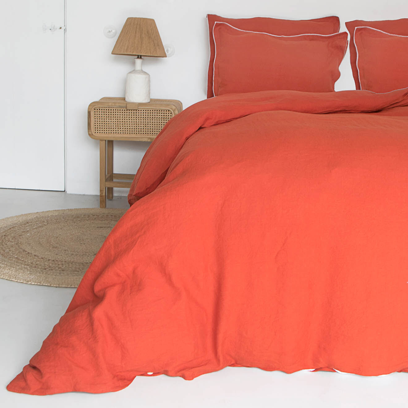 Febronie Home Housse de couette 100% Lin Hortense terracotta