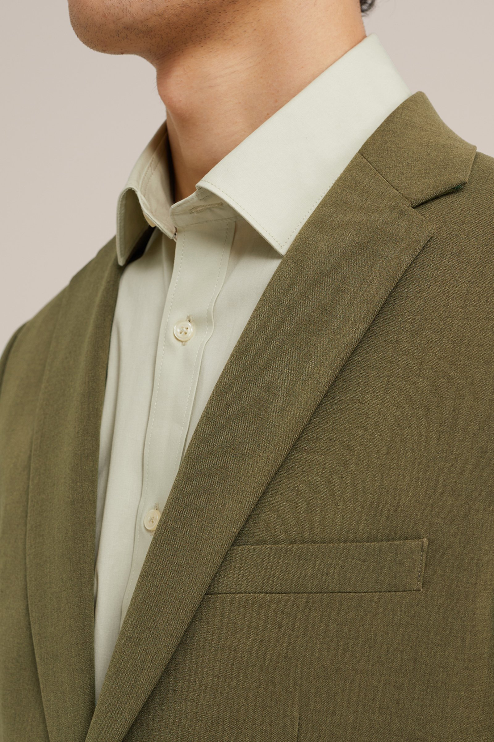 slim fit blazer Fundamentals Olijfgroen