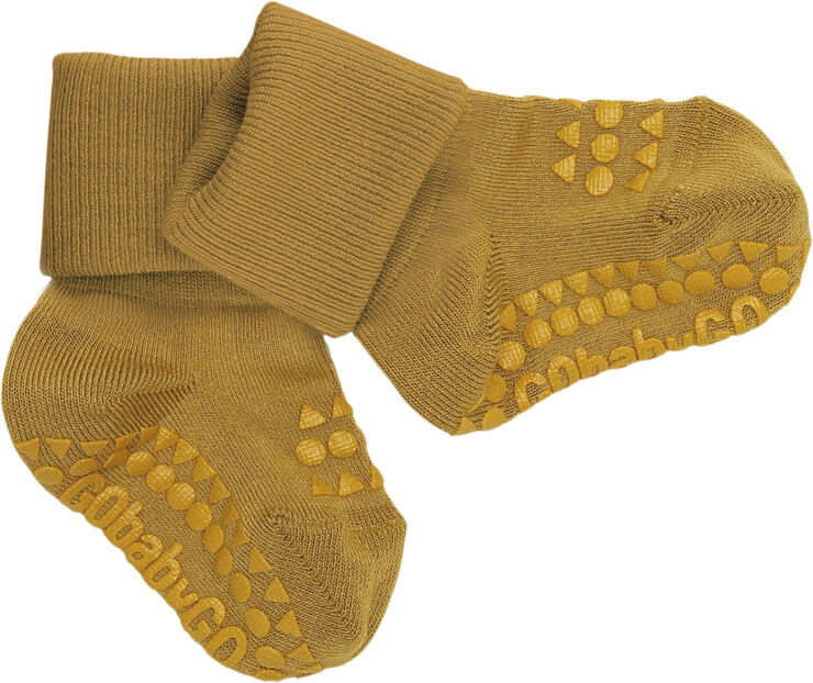 GoBabyGo Skridsikre Strømper Bambus Mustard