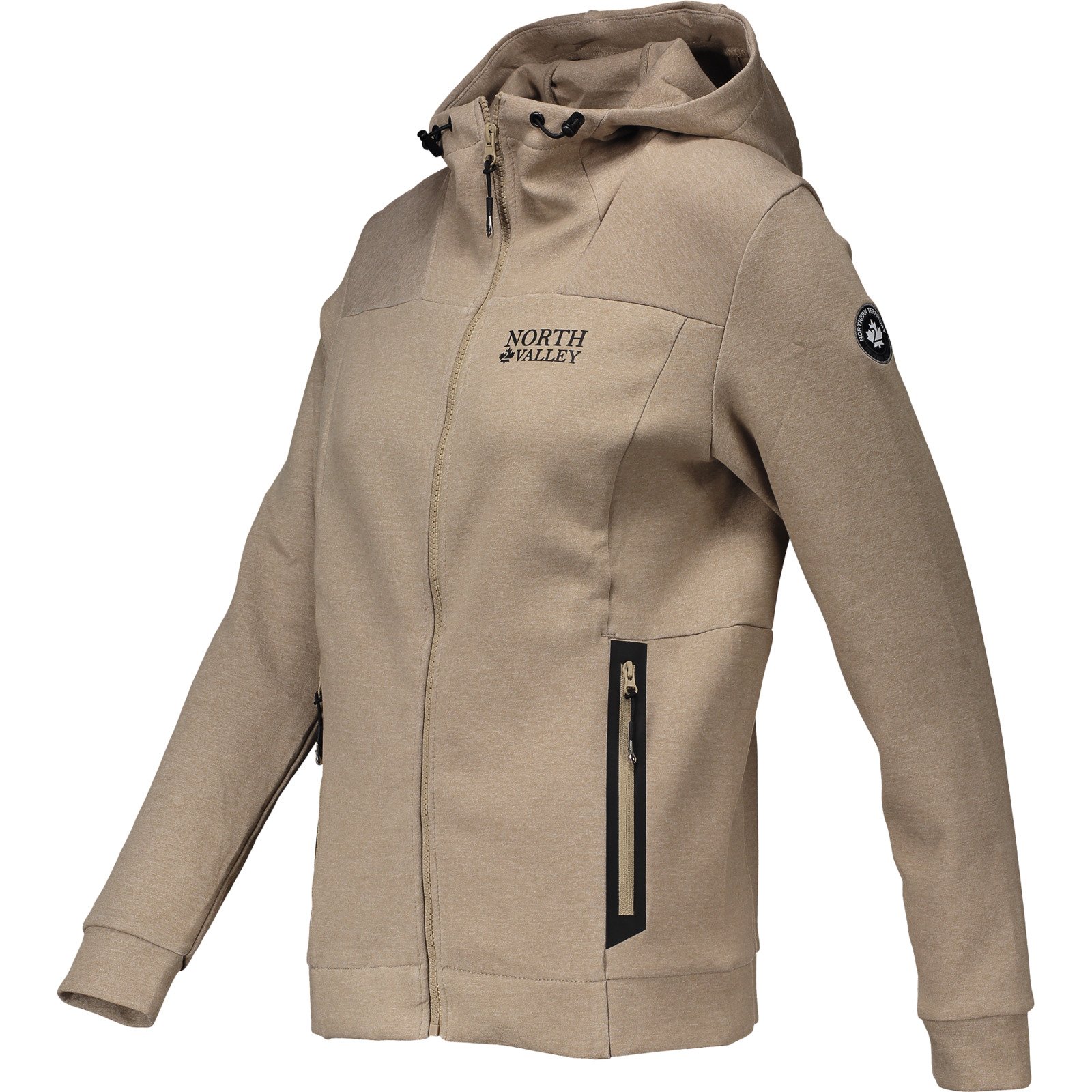 North Valley Damen-Jacke mit Kapuze M, beige