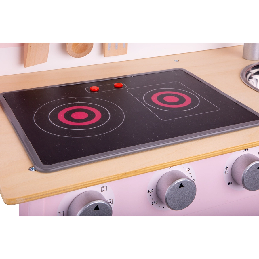 New Classic Toys Küchenzeile Modern mit Kochfeld, pink