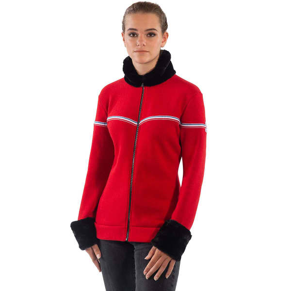 Veste polaire SKIDRESS CATHERINE ROUGE/NOIR