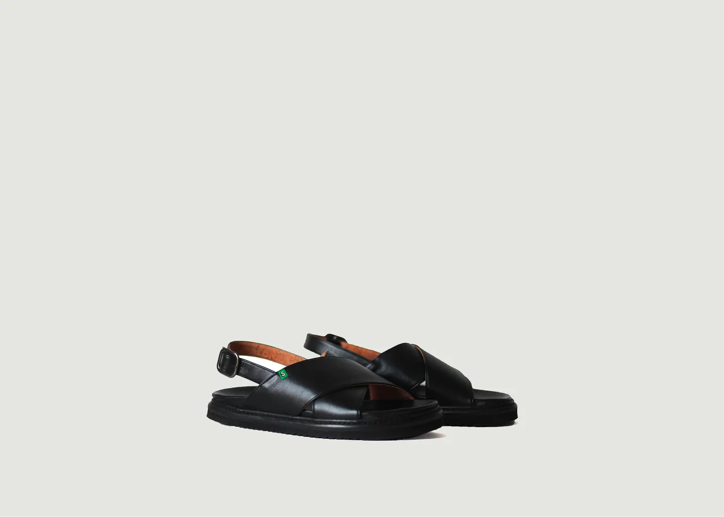 La sandale Charlie en cuir vegan Supergreen