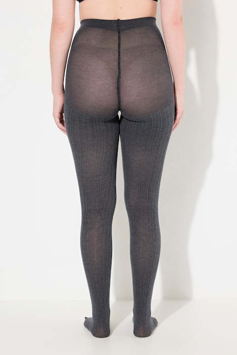 Strickstrumpfhose, modisches Zopfmuster, warm