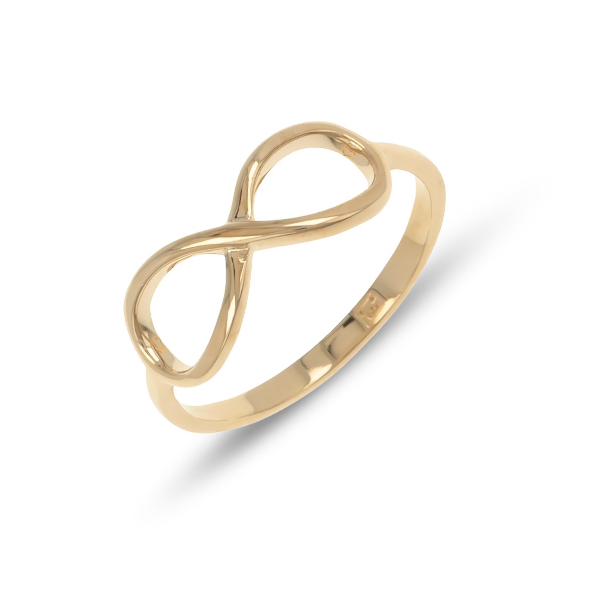 Bague plaqué or symbole infini