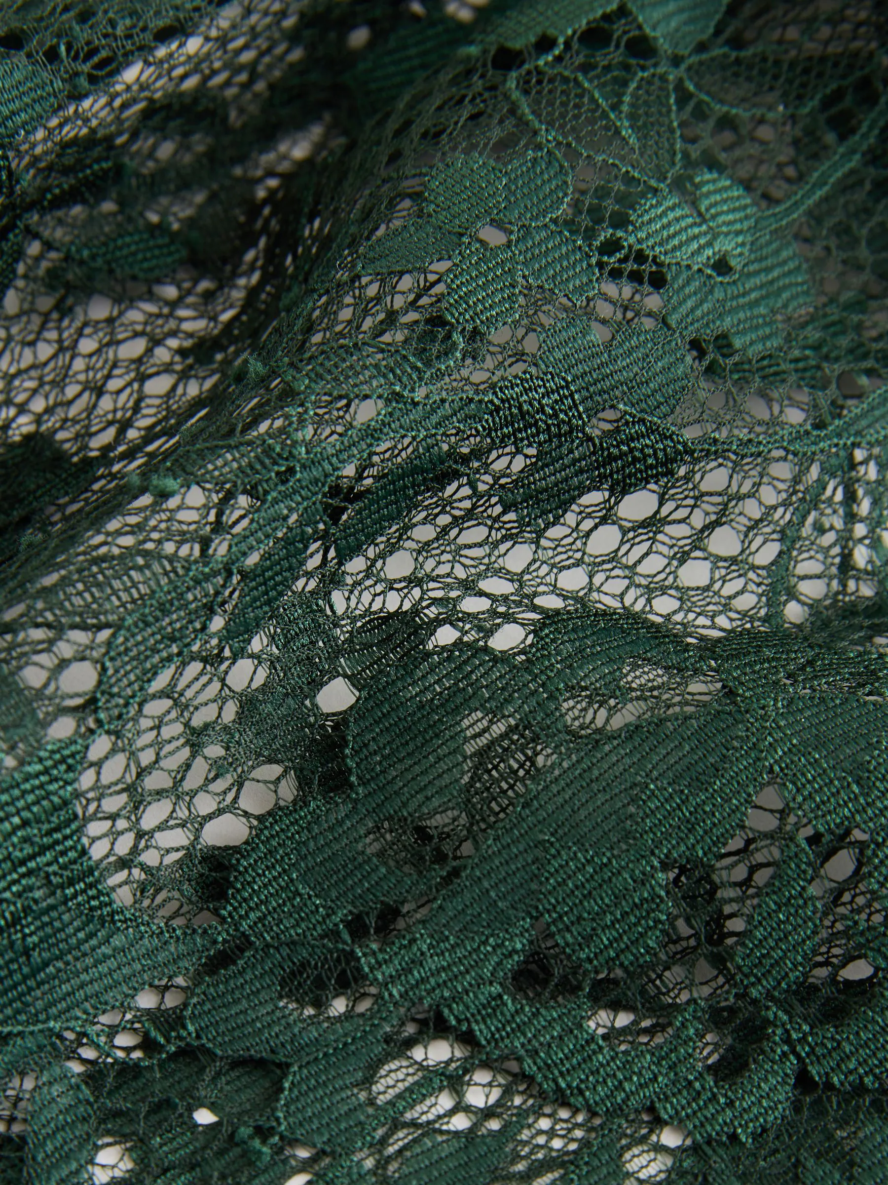 Groen - Sequin Midi Skirt With Lace Trim