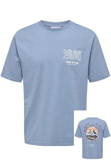 Only & Sons blauwe heren t-shirt