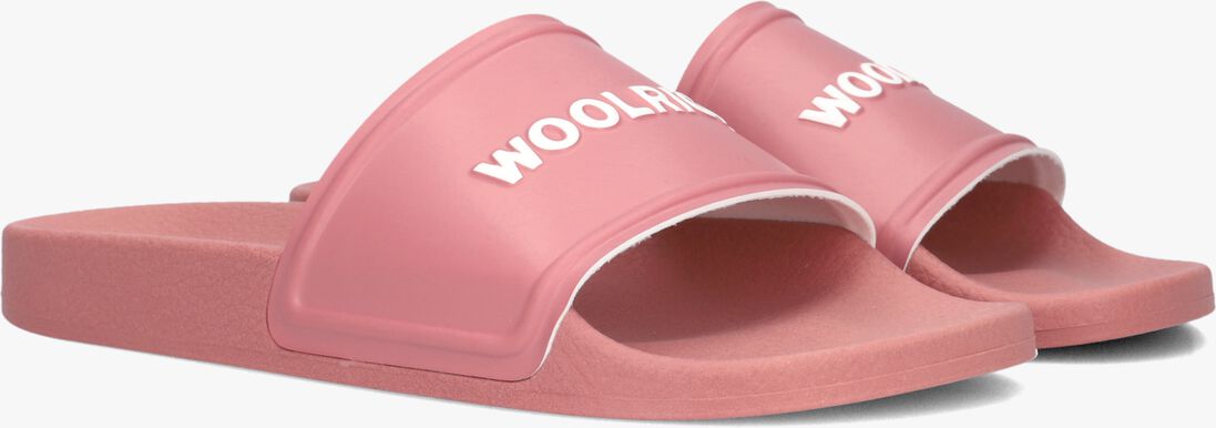 roze woolrich badslippers slide sandal dames