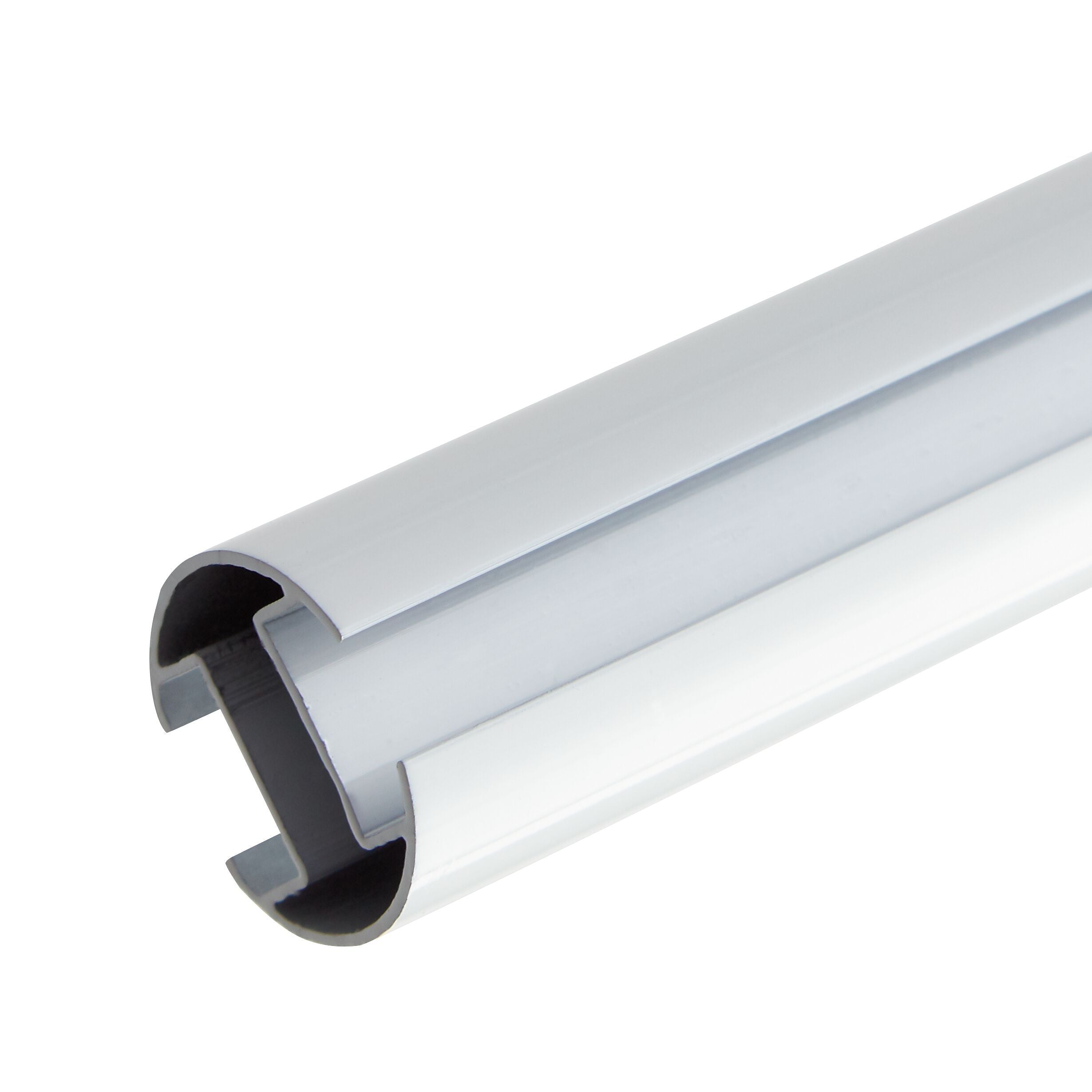 WEISS Vorhangstange mit Innenlauf - Weiss / B: 160.0 cm