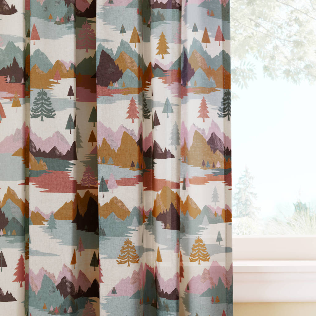 inbetween gordijn kant en klaar gordijn Mountain Print (set van 2) (140 x 250 cm)*