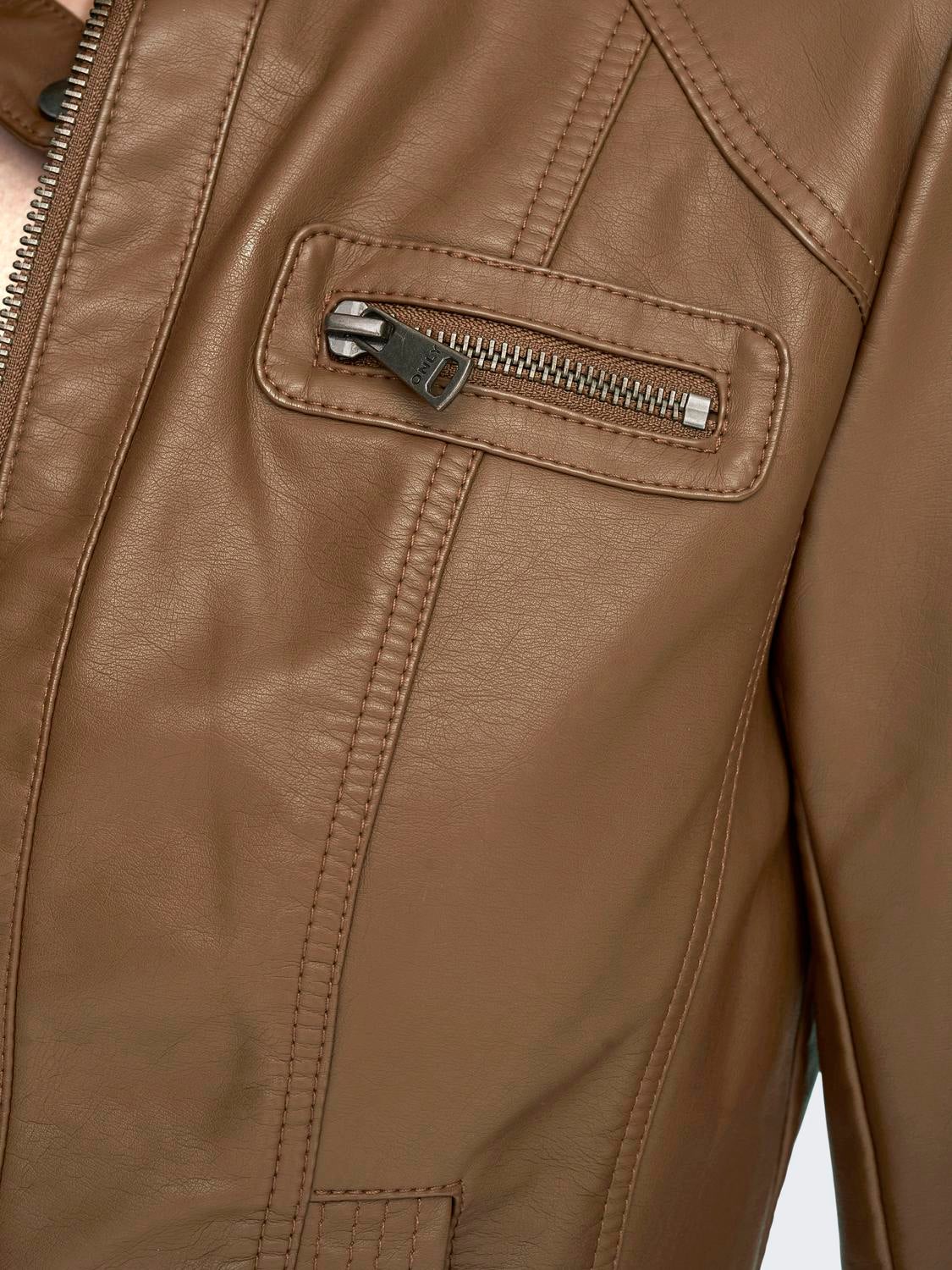 ONLBANDIT Kunstlederjacke Cognac