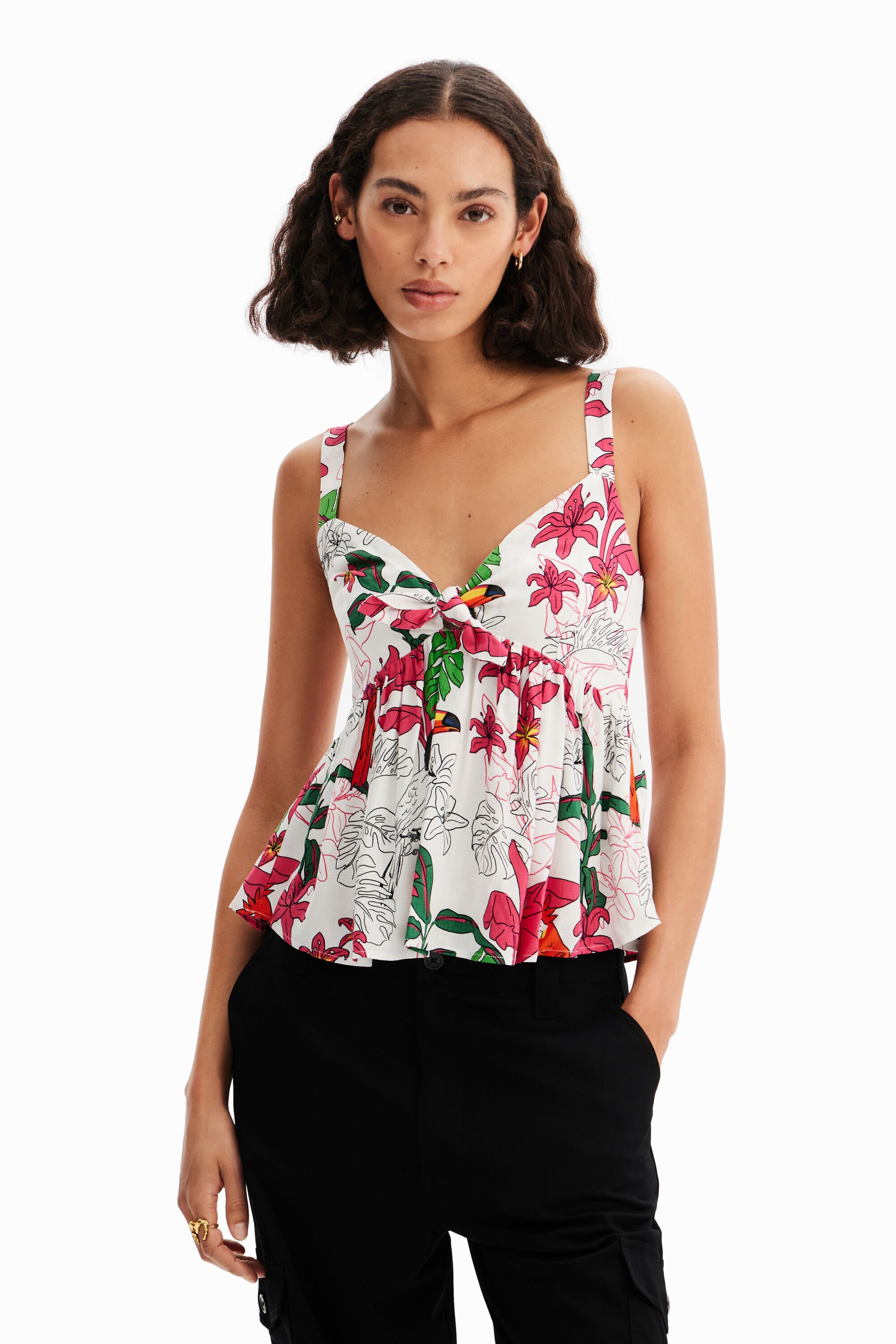 Haut bretelles tropical