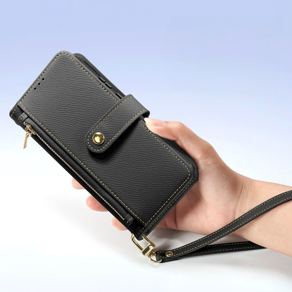 Samsung Galaxy S25 Ultra Leder Tasche mit Kartenfächer   Münzfach   Magnetische Schutzhülle - Blau