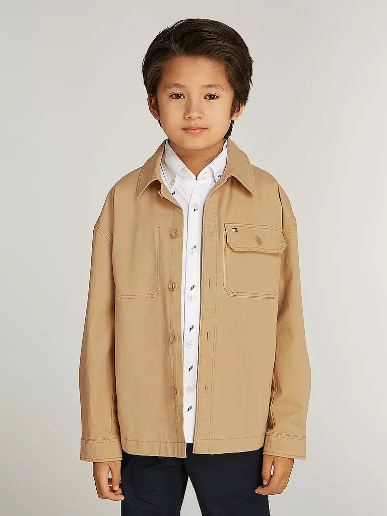 TOMMY HILFIGER Jungen Overshirt  beige