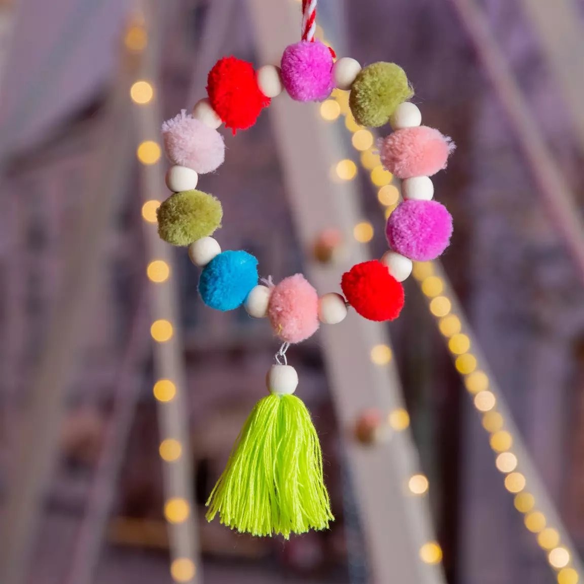 Suspension (H19 cm) Flamengo de Noël Multicolore