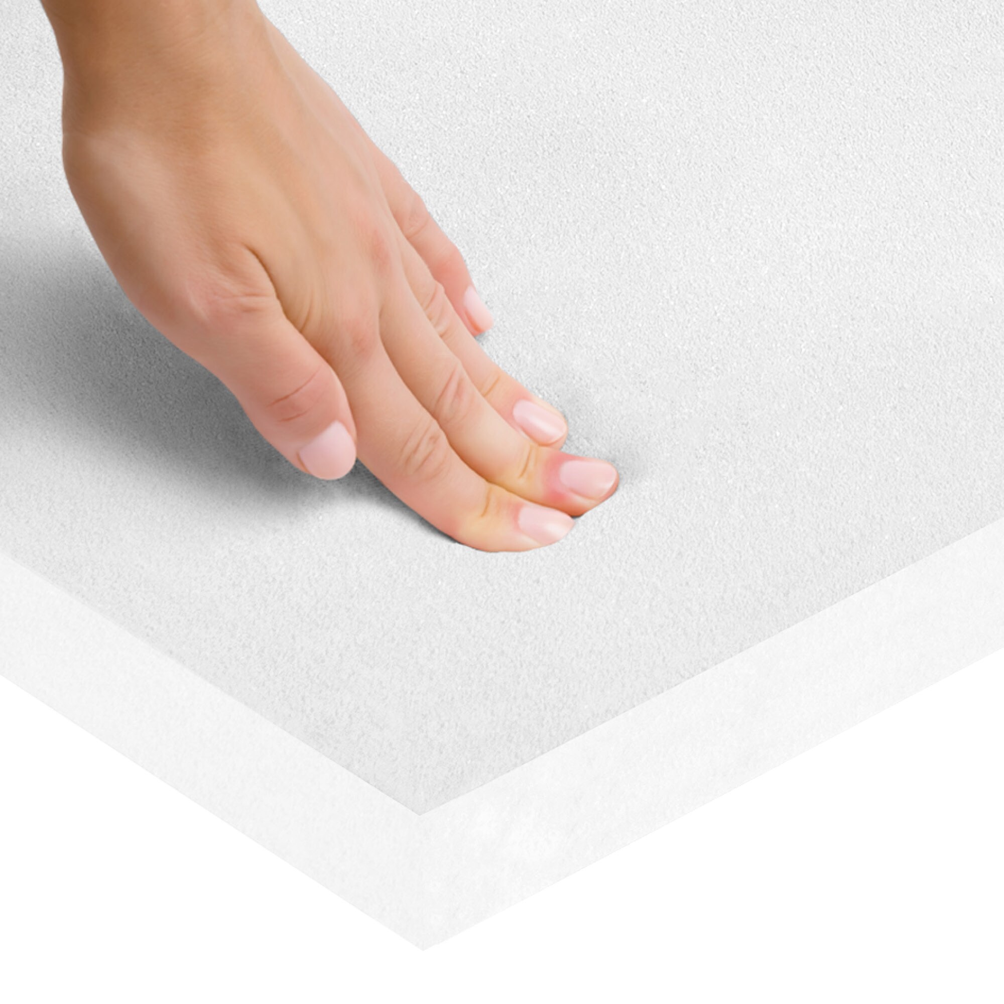 Laufgittermatratze für Laufgitter ca. 75 x 100 cm, Laufstall-Matratze weiß, gesteppt