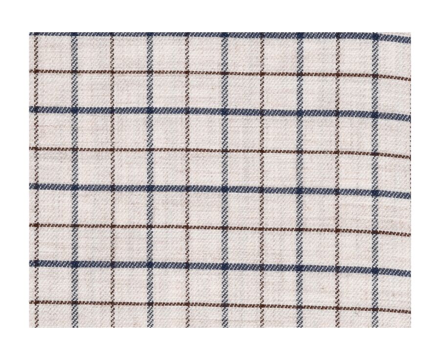 Chemise beige twill à carreaux - BENETT
