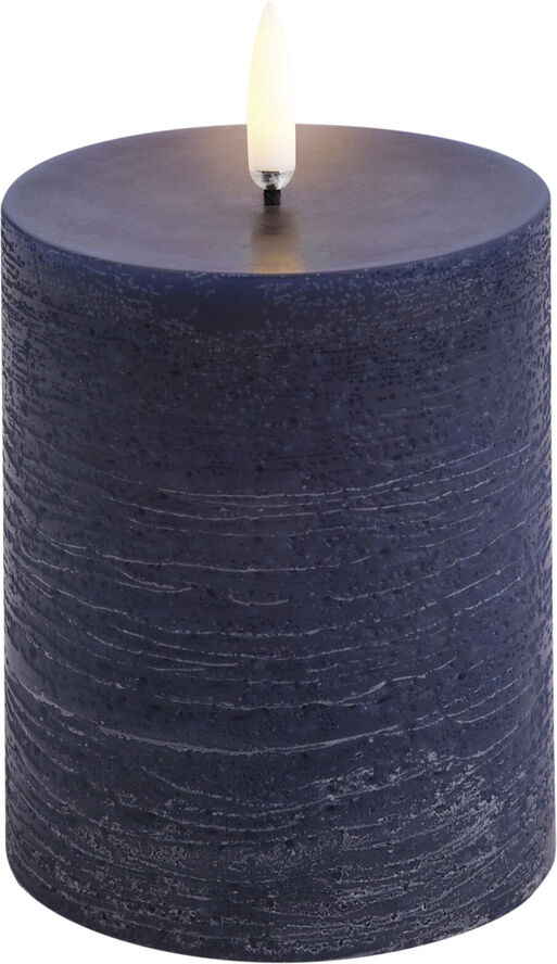 Uyuni LED pillar candle, Dark blue, Rustic, 7,8 x 10,1 cm 4/24 Pine green