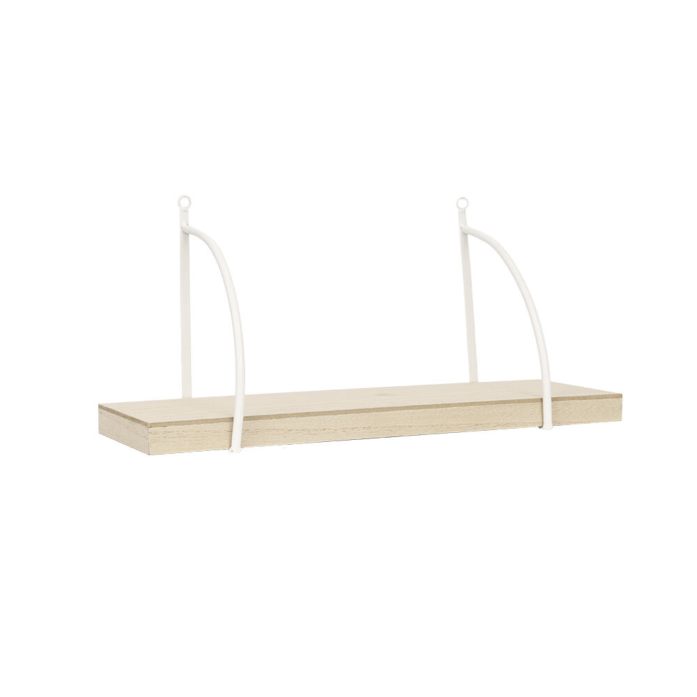 Étagère murale naturel et blanc 52,5x17xH23,7 cm - Ronny