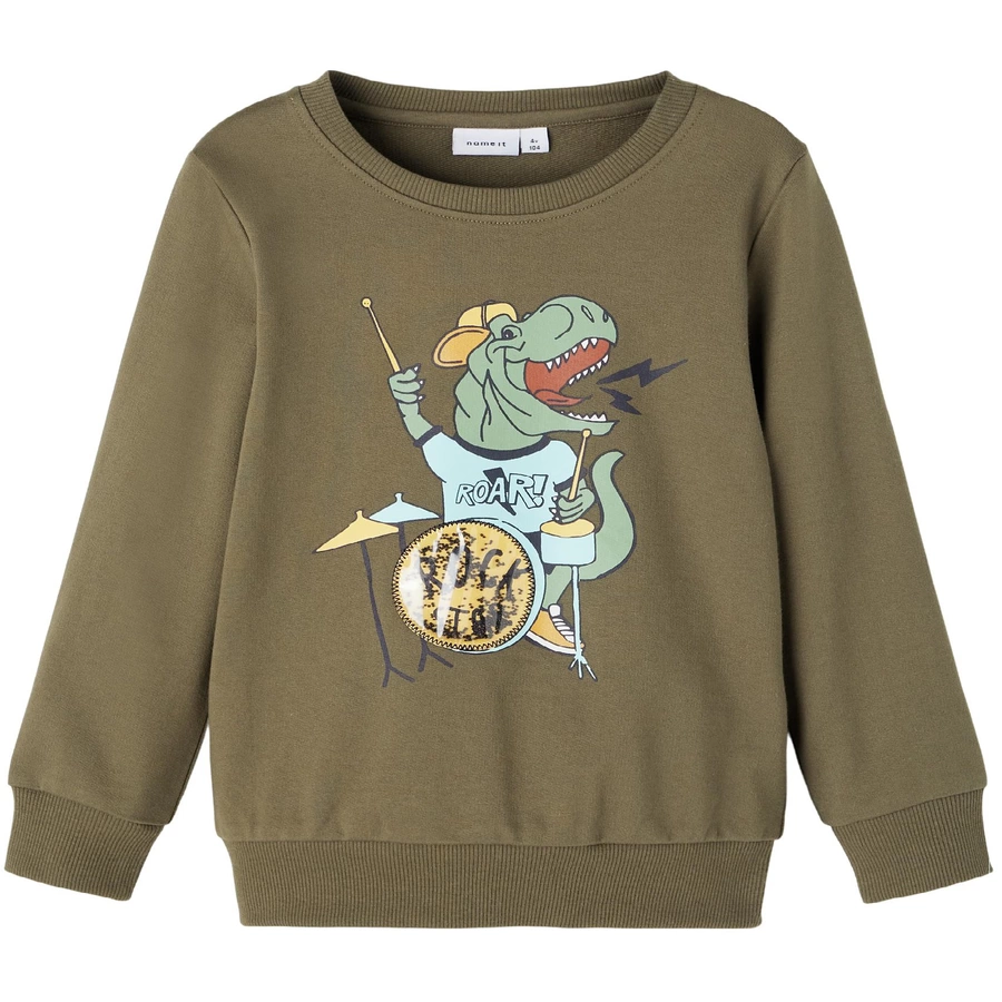 name it Sweatshirt Nmmlionel Stone Gray