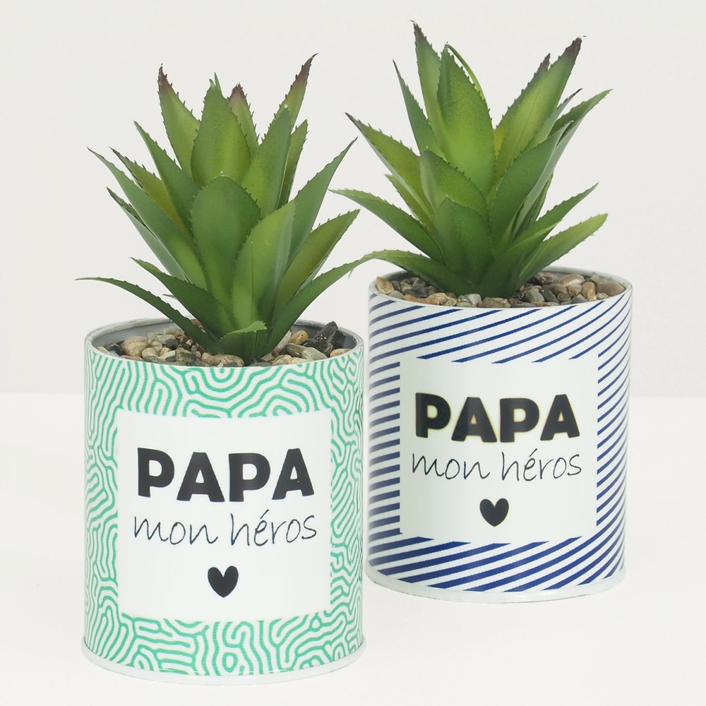 Succulente artificielle en pot 17cm lot de 2