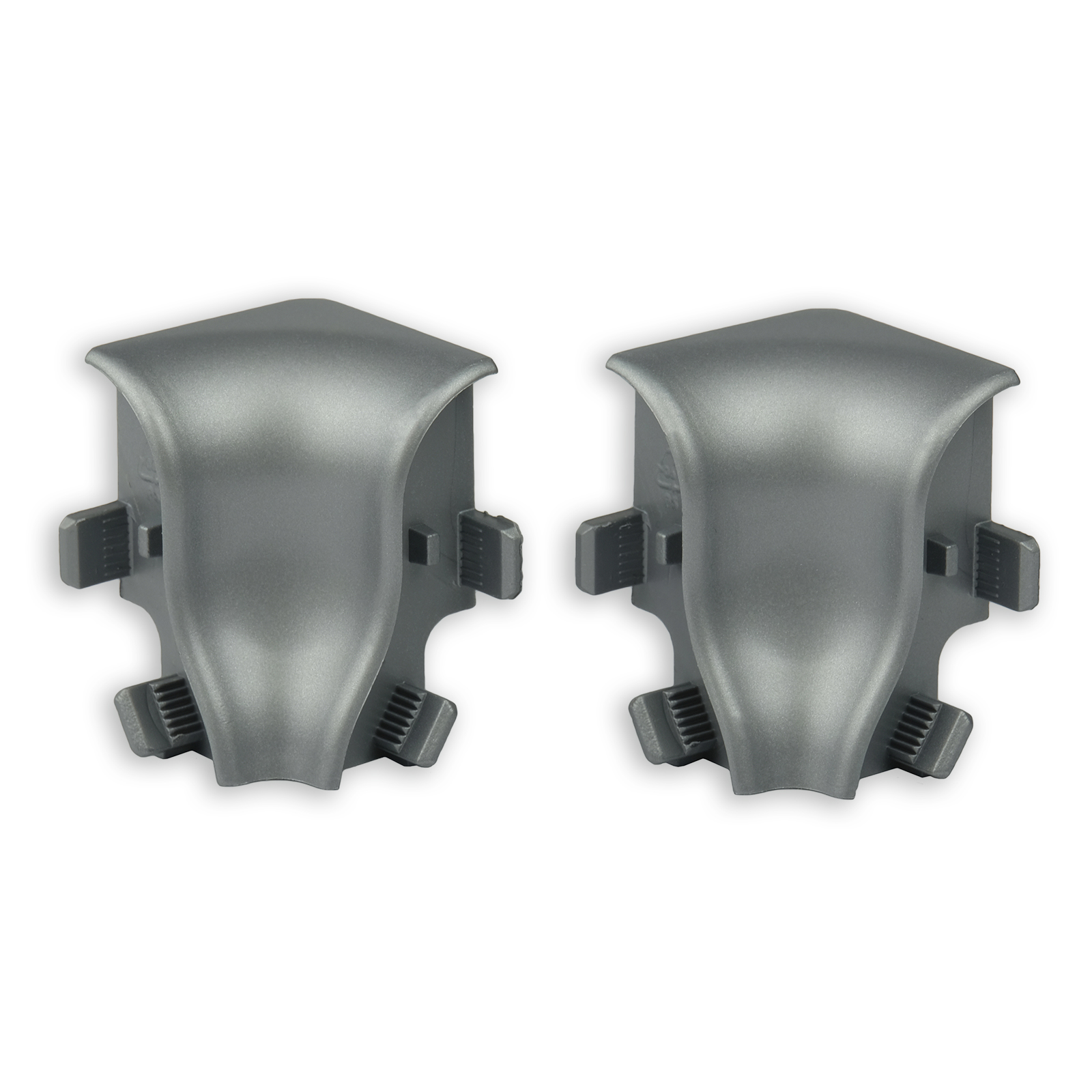 profitan 2er-Set Innenecken - Silber hell - für Sockelleisten: 40 mm hoch