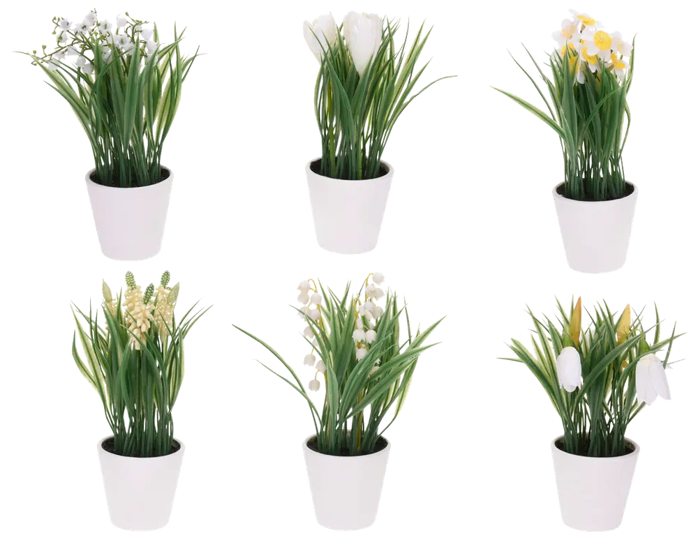 Kunstig plante i potte - assorterede varianter