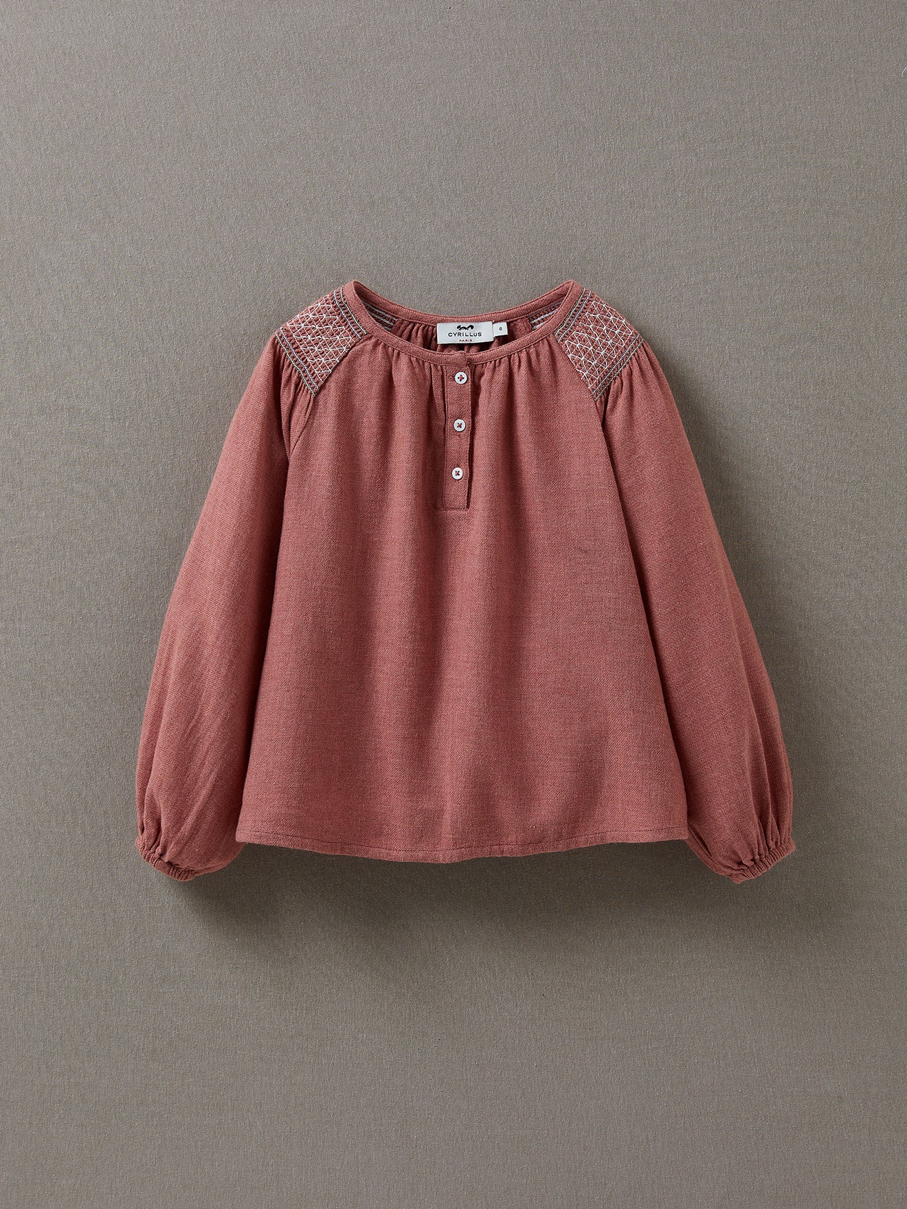 Blouse à smocks Fille