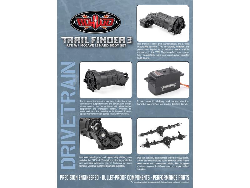 RC4WD Scale Crawler Trail Finder 3 Mojave II RTR, 1:10 Trailfinder 3 Crawler Chassis mit Mojave II Hardbody Karosserie im RTR Set