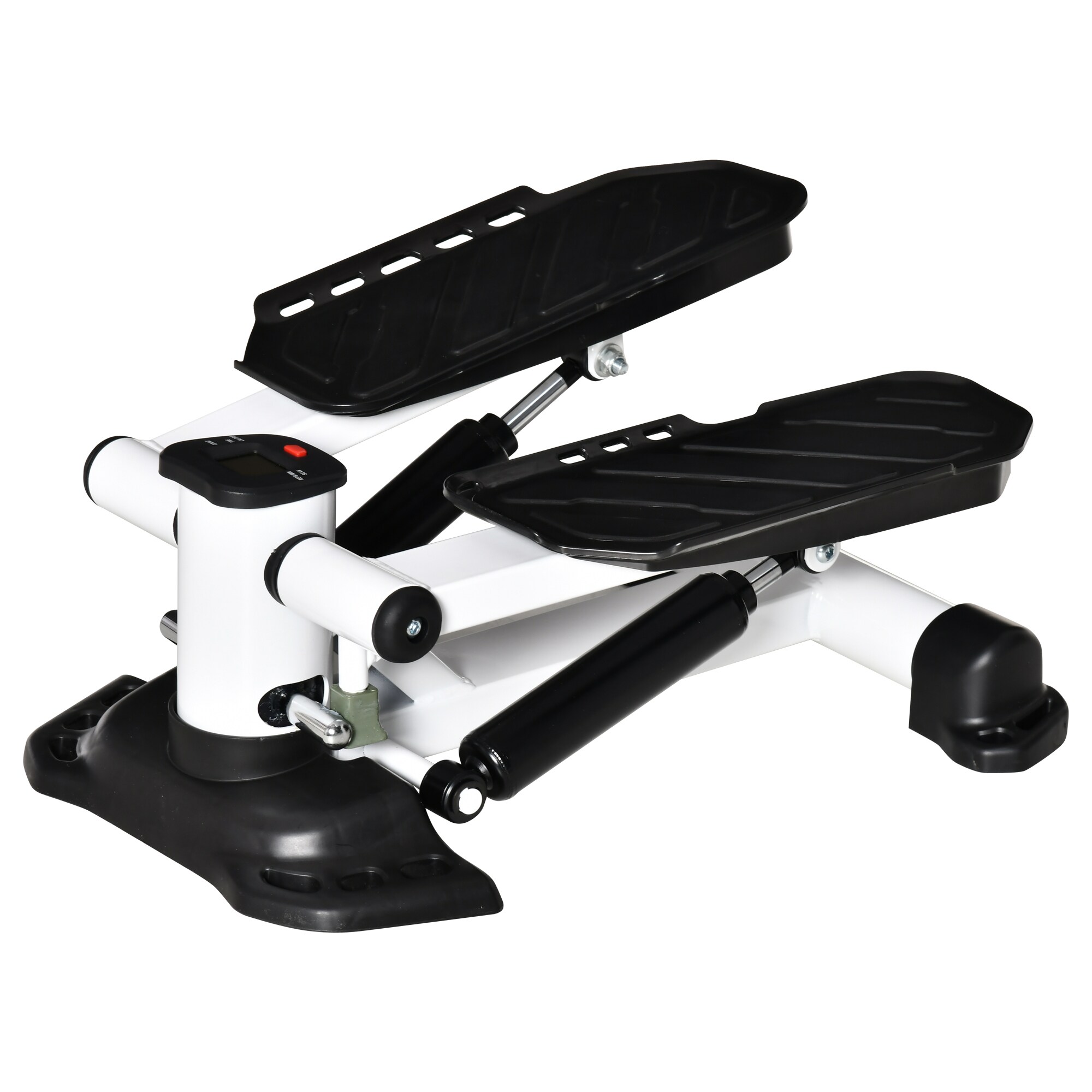 HOMCOM Mini Stepper mit LCD-Bildschirm und Pedalen schwarz, weiß 48L x 34B x 21H cm