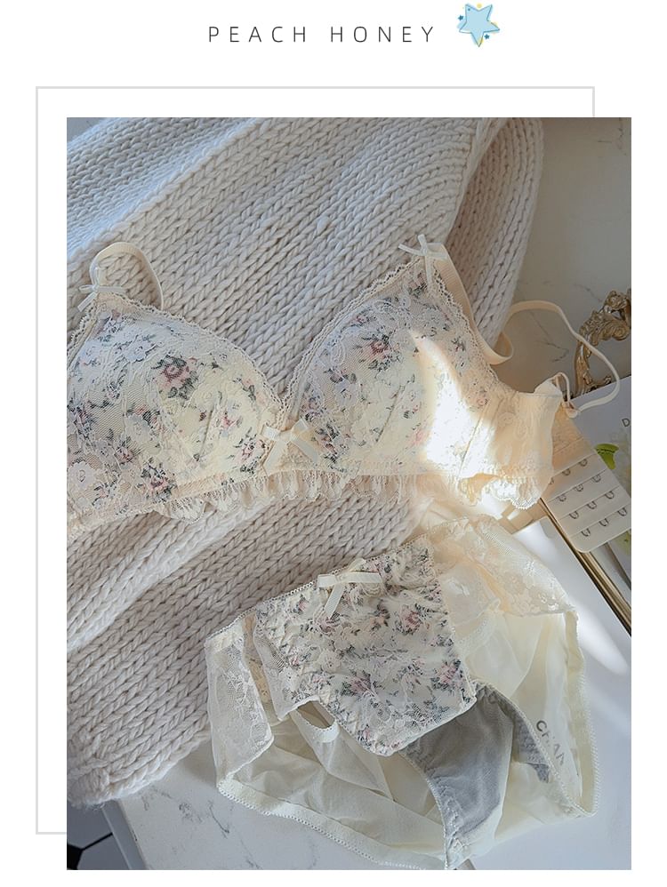 LONGNIGHT - Set: Bloemen BH + Slipje