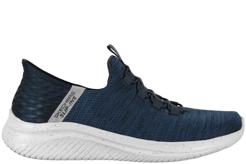 SKECHERS ULTRA FLEX 3.0 - RIGHT AWAY SNEAKERS I BLÅ TEKSTIL SLIP-INS