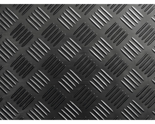 Rubberen mat met traanplaatlook, 100 cm breed (per meter verkocht)