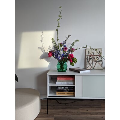 Vase Muse M, Smaragdfarben