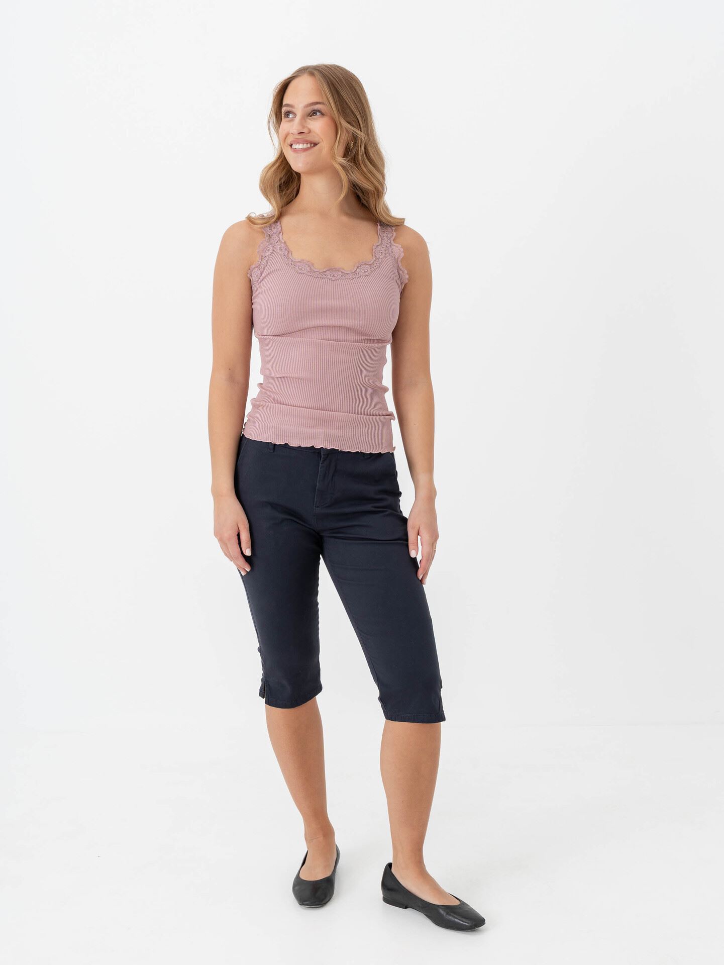 Babette Silk Top With Lace