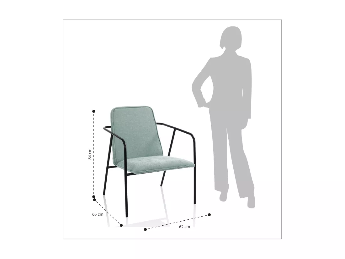 Fauteuil MISYA vert menthe