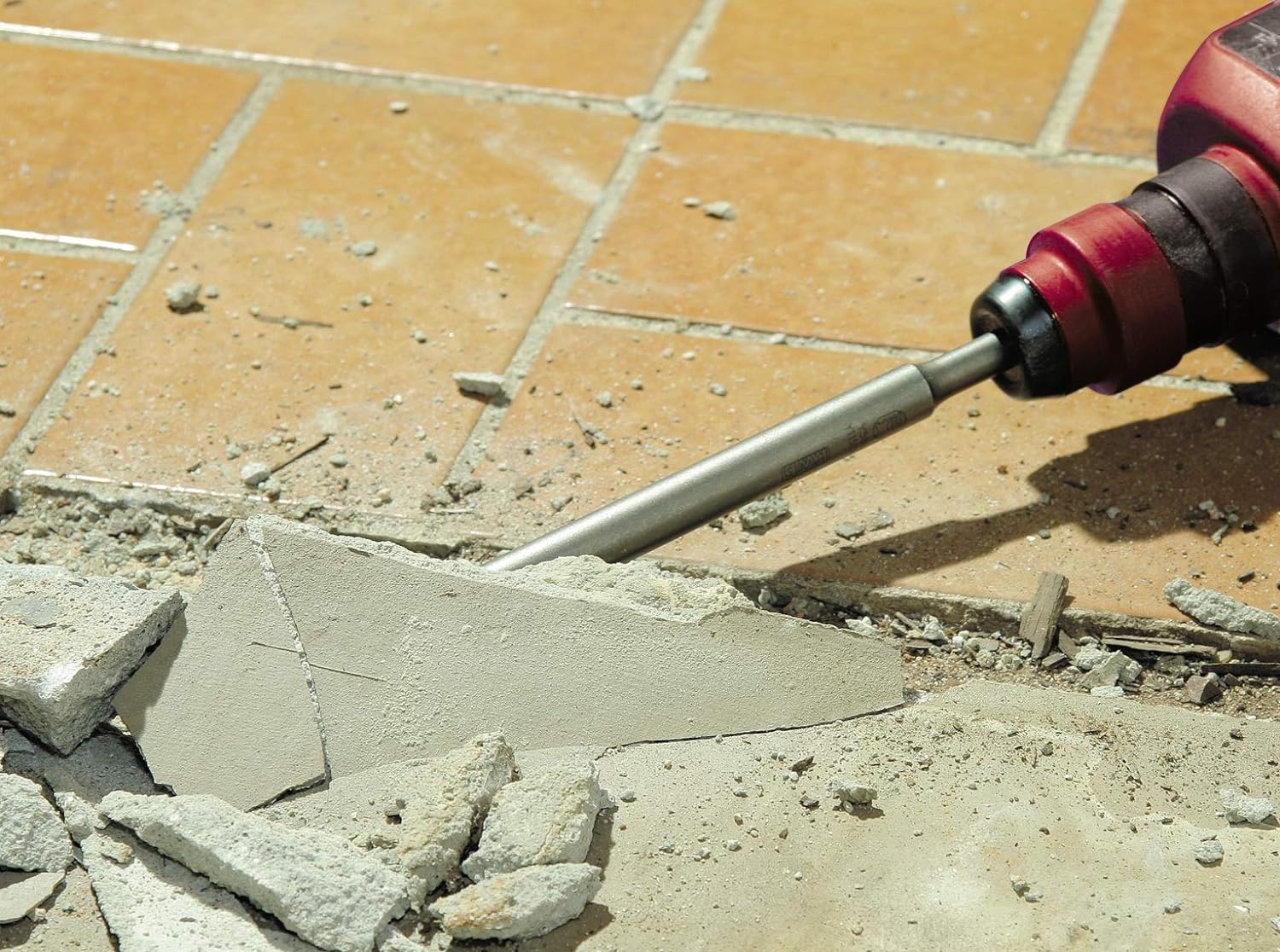 kwb SDS-Plus Hamerbeitelset, 12-delige steen- en betonborenset in kunststof koffer, boor- en beitelset, groot