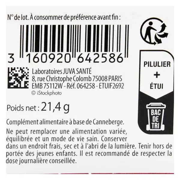 Juvamine Fórmula Concentrada Cranberry 60 cápsulas
