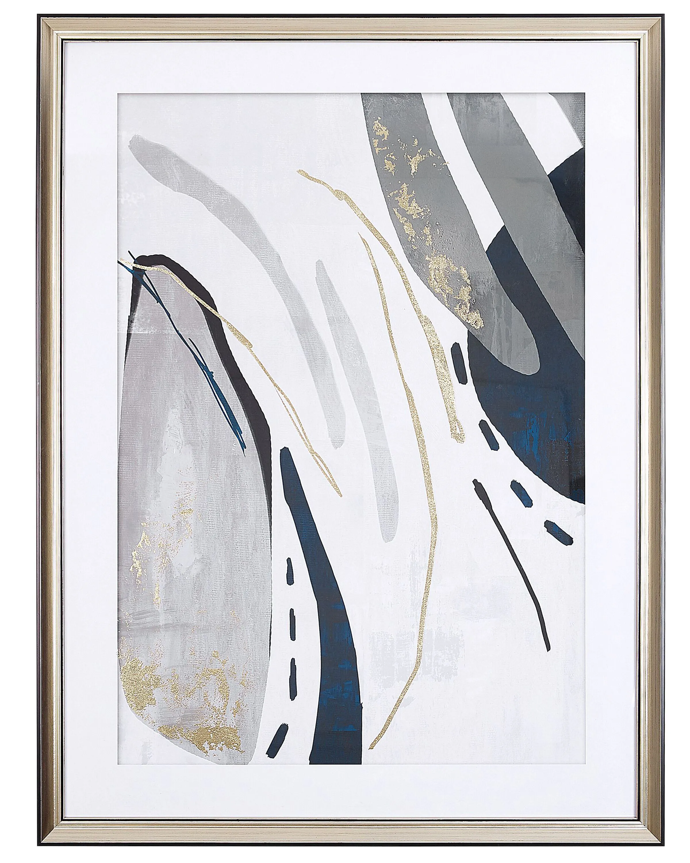 Ingelijste afbeelding HIDMO Abstract motief 60 x 80 cm Grijs